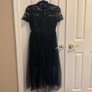 SHEIN Girls Black Lace Dress